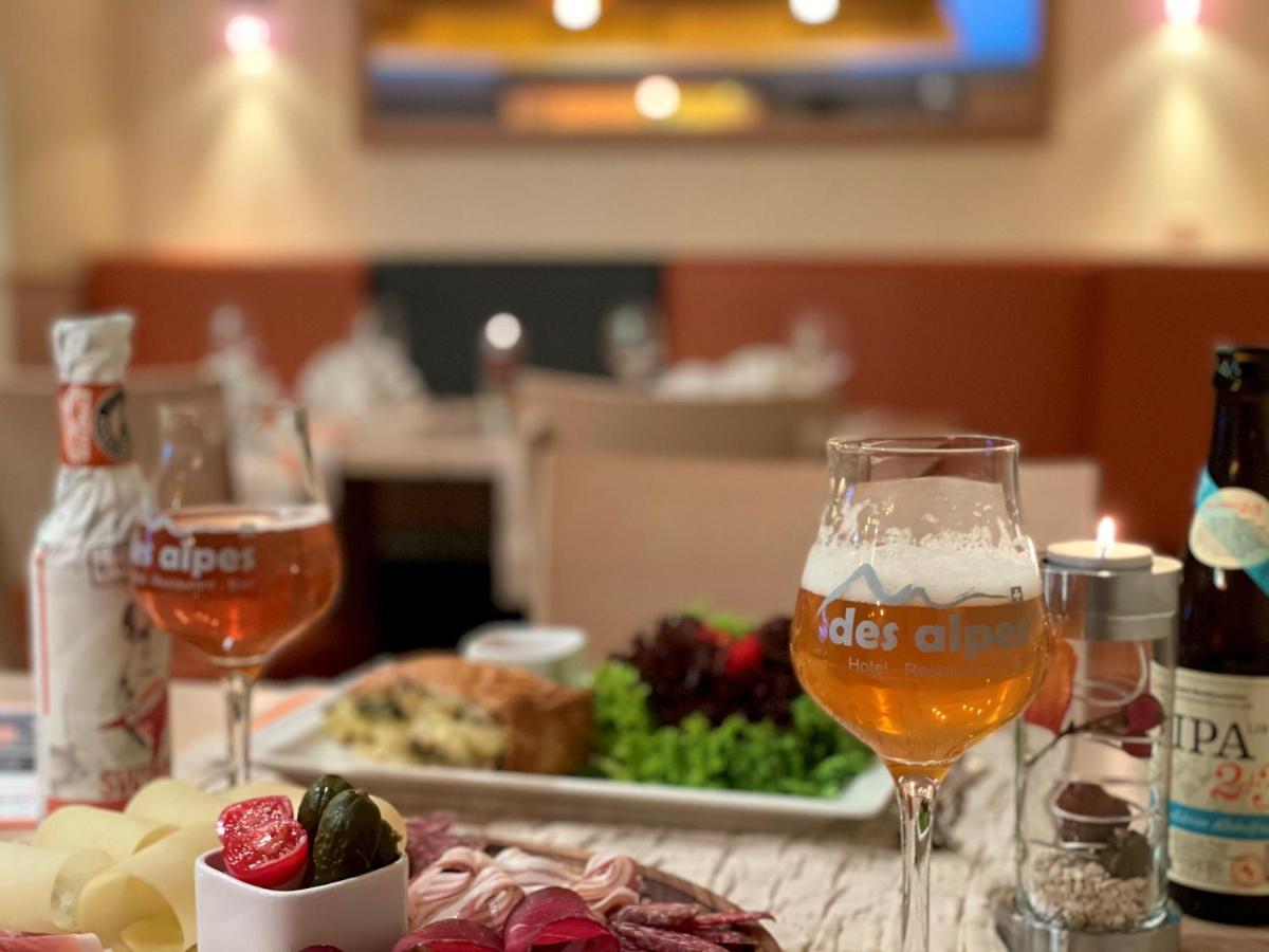 Boutique Und Bier Hotel Des Alpes Fiesch Bagian luar foto
