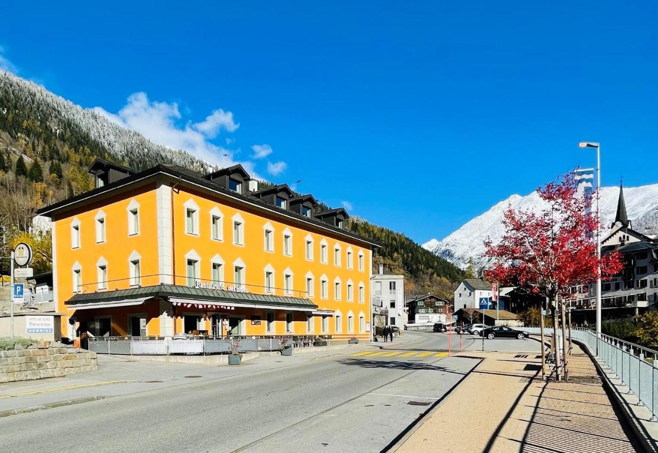 Boutique Und Bier Hotel Des Alpes Fiesch Bagian luar foto