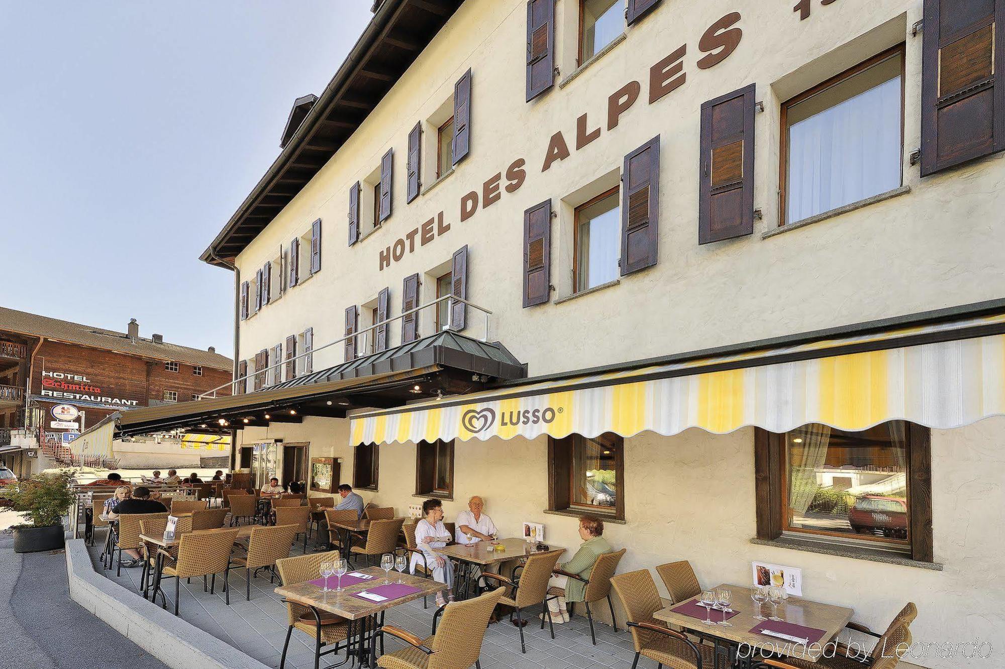 Boutique Und Bier Hotel Des Alpes Fiesch Bagian luar foto